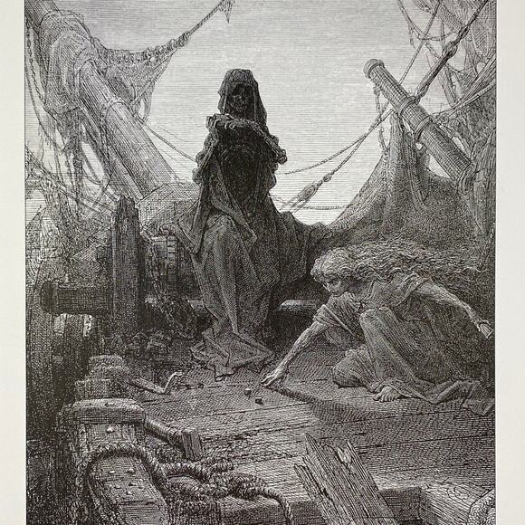 Dore, Ancient Mariner, Divine Comedy, Illustration, Print, Art, ~ 240707-WH 292 - Picture 1 of 4